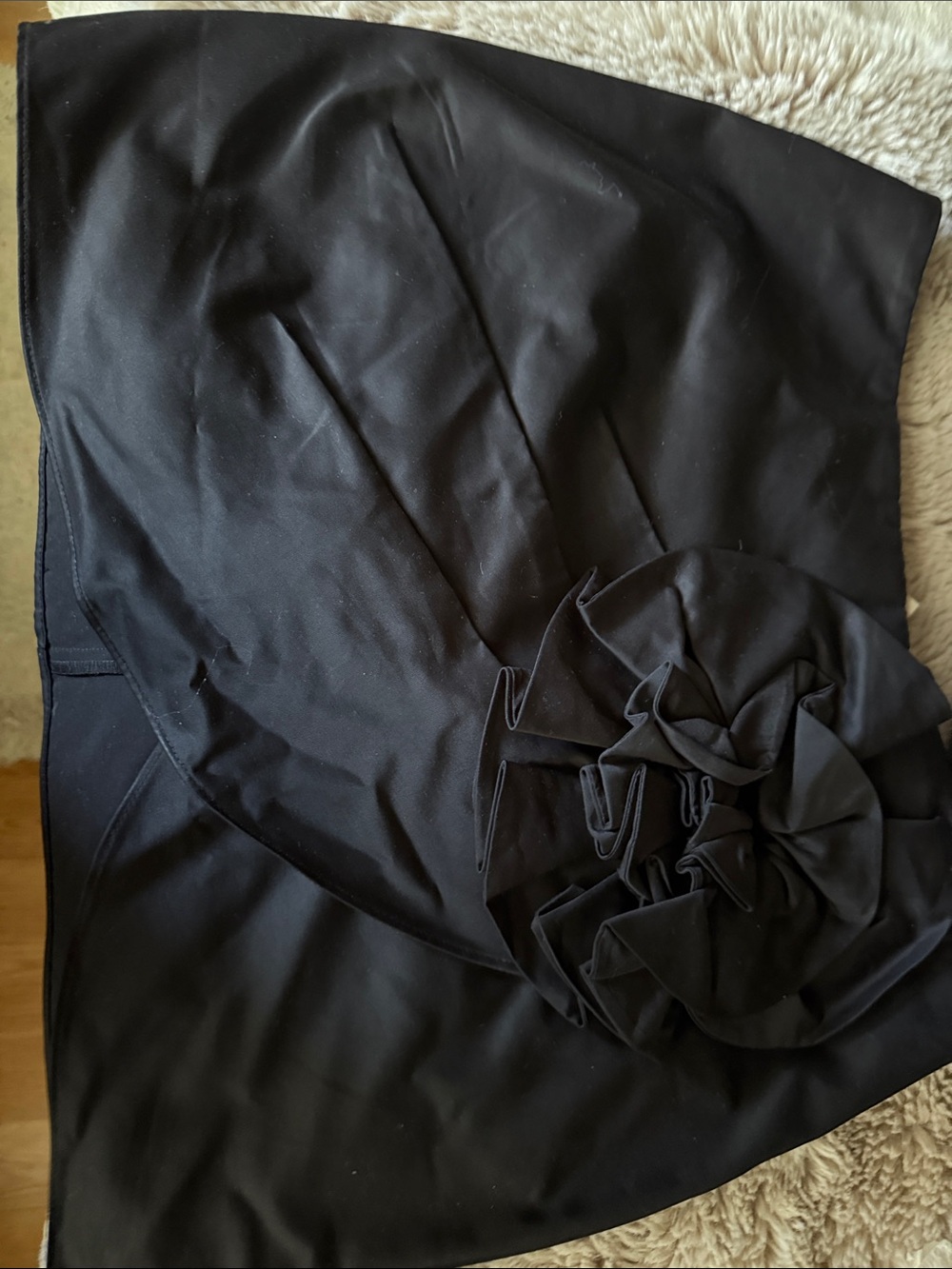 Black Men’s Dress Pants with Decorative Fold Detail